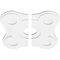 Ekena Millwork Luna Architectural Grade PVC Contemporary Ceiling Medallion, Two Piece, 16"OD x 3"ID x 5 1/2"C x 1"P CMP16LA2-03000 - alternate 4